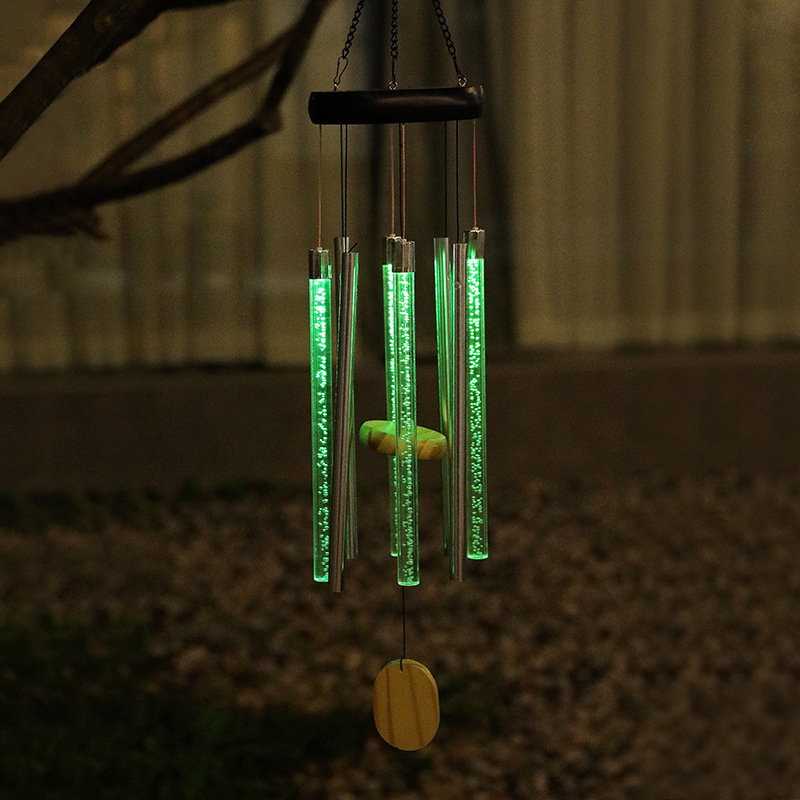 Wholesale Waterproof Outdoor Mobile Solar Power LED Color Changing Light Wind Chimes