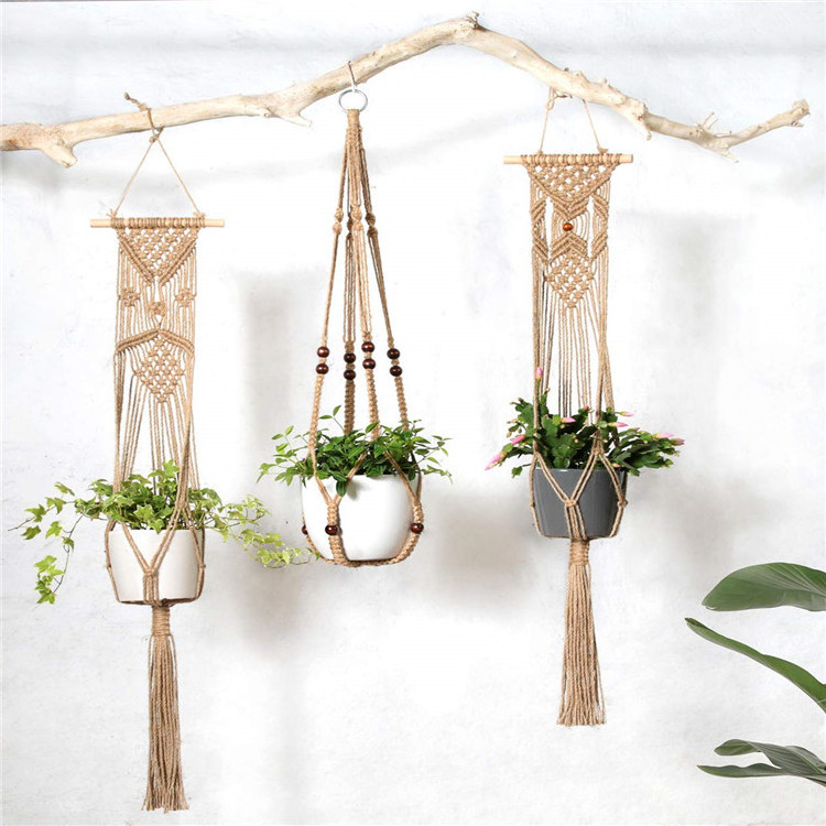 home decor Boho Wall Hanging Planter Modern Indoor Home Decor Macrame Plant Hanger