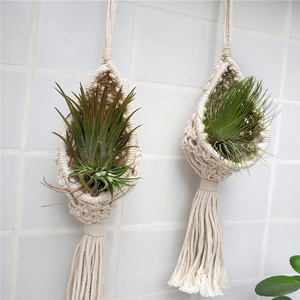 Plant Holder Boho Wall Hanging Planter Modern Indoor Home Decor for Succulent, Tillandsia, Crystal, Candle, Wall Decorations