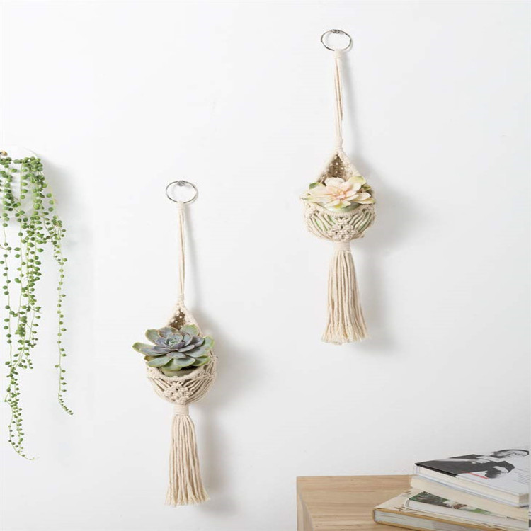 Plant Holder Boho Wall Hanging Planter Modern Indoor Home Decor for Succulent, Tillandsia, Crystal, Candle, Wall Decorations