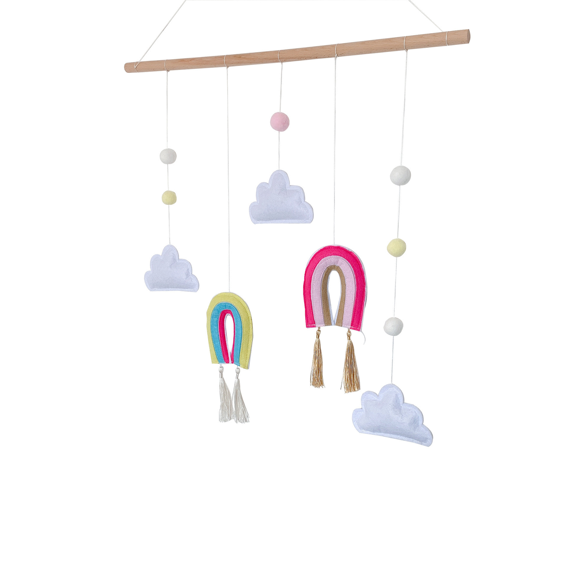 Felt Cloud Hanging Decoration Baby Room Wall Hanging Kids Tent Decor Photo Props Hanging Decor