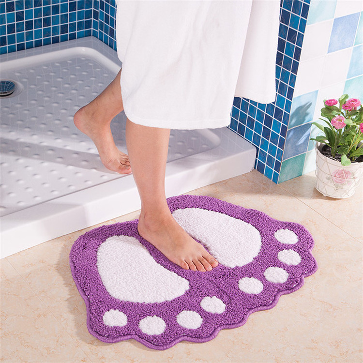 foot style bathroom floor mat carpet ,Washable Hotting Fast Drying Foot Anti Slip Japan Diatomite Bath Mat