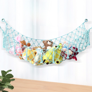 Boho Macrame Stuffed Toy Hammock Children's Room Hanging Toy Organizer for Plush Toys Teddy Bears