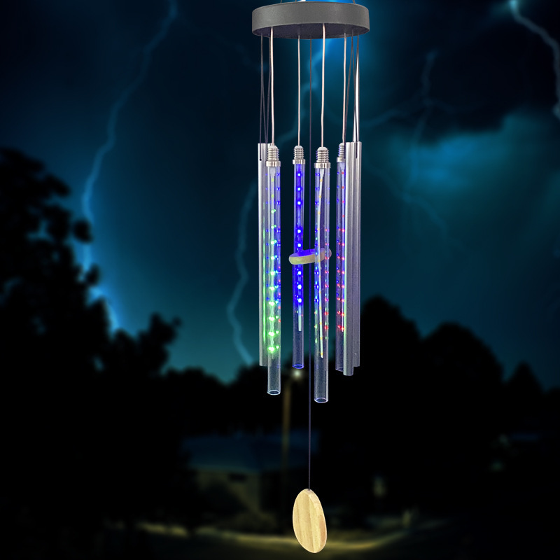 Wholesale Waterproof Outdoor Mobile Solar Power LED Color Changing Light Wind Chimes