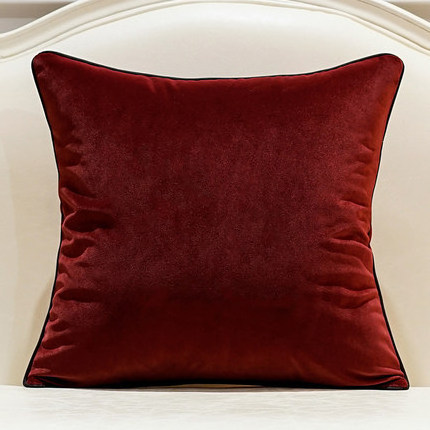 Luxury Velvet Cushion Pillow Cover  Modern Living Room Sofa Solid Home Decorative Cushion Cover