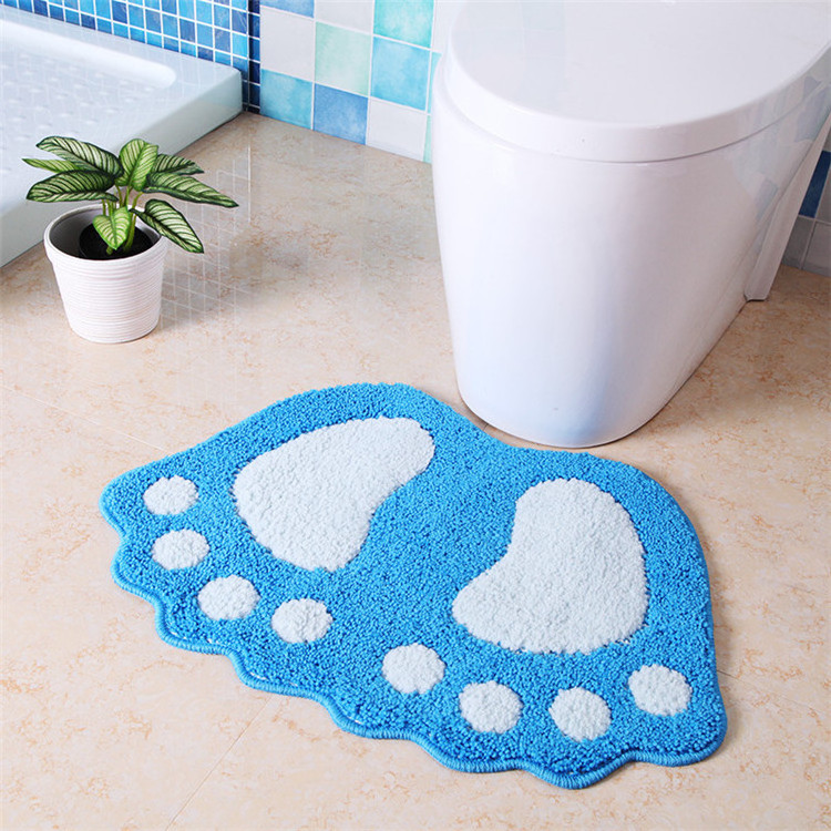 foot style bathroom floor mat carpet ,Washable Hotting Fast Drying Foot Anti Slip Japan Diatomite Bath Mat