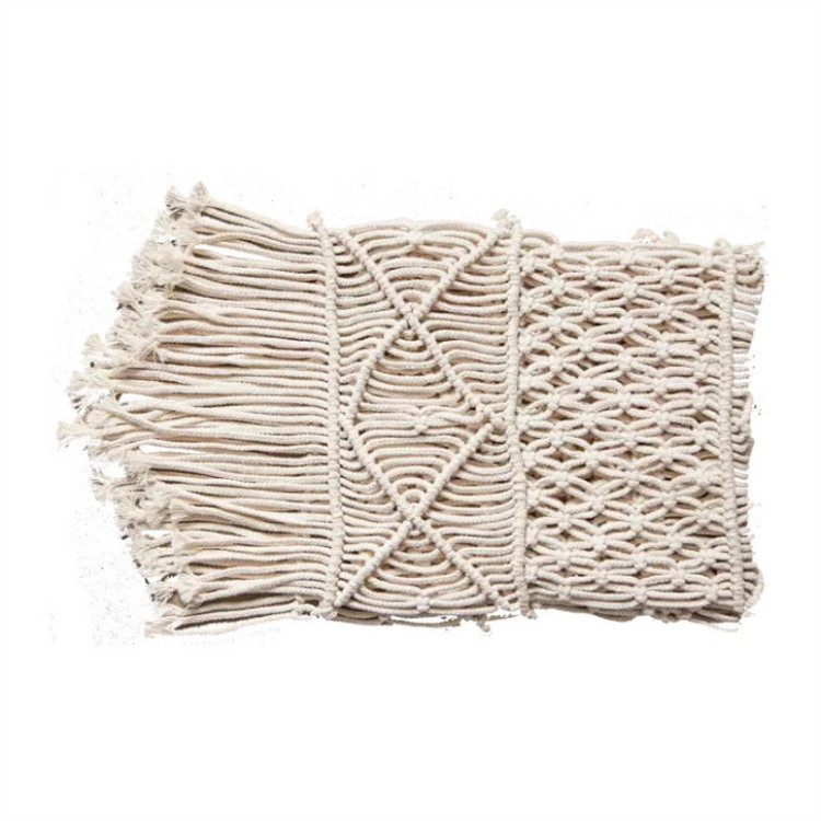 Decorative 100% Handmade Cotton Rope Table Runner Bed Runner for Wedding Decoration