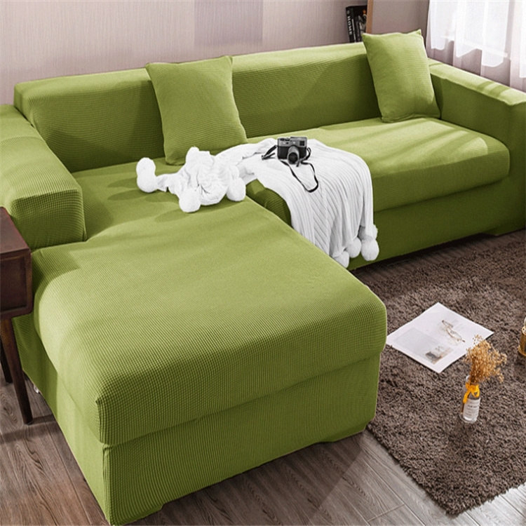 Sofa Slipcover with Anti-Slip Foams Washable Furniture Protector Stretch Jacquard Couch Cover for Kids