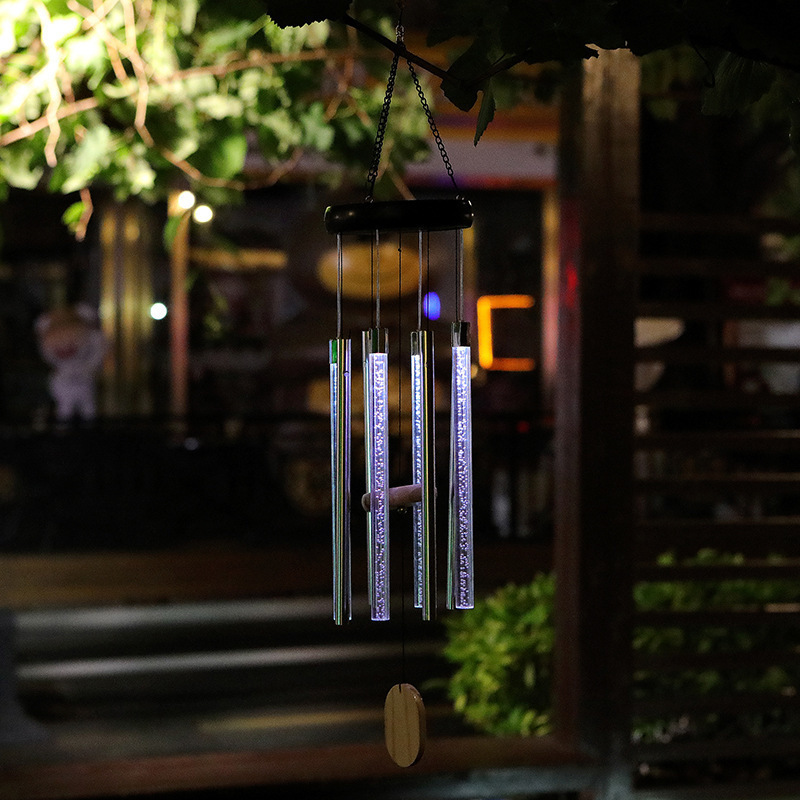 Wholesale Waterproof Outdoor Mobile Solar Power LED Color Changing Light Wind Chimes