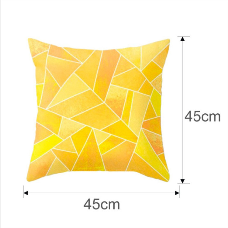 Home Decor Yellow Pillow Cover Cushion Cover with Invisible Zipper Square Pineapple Pillow Case for Home Office Decor