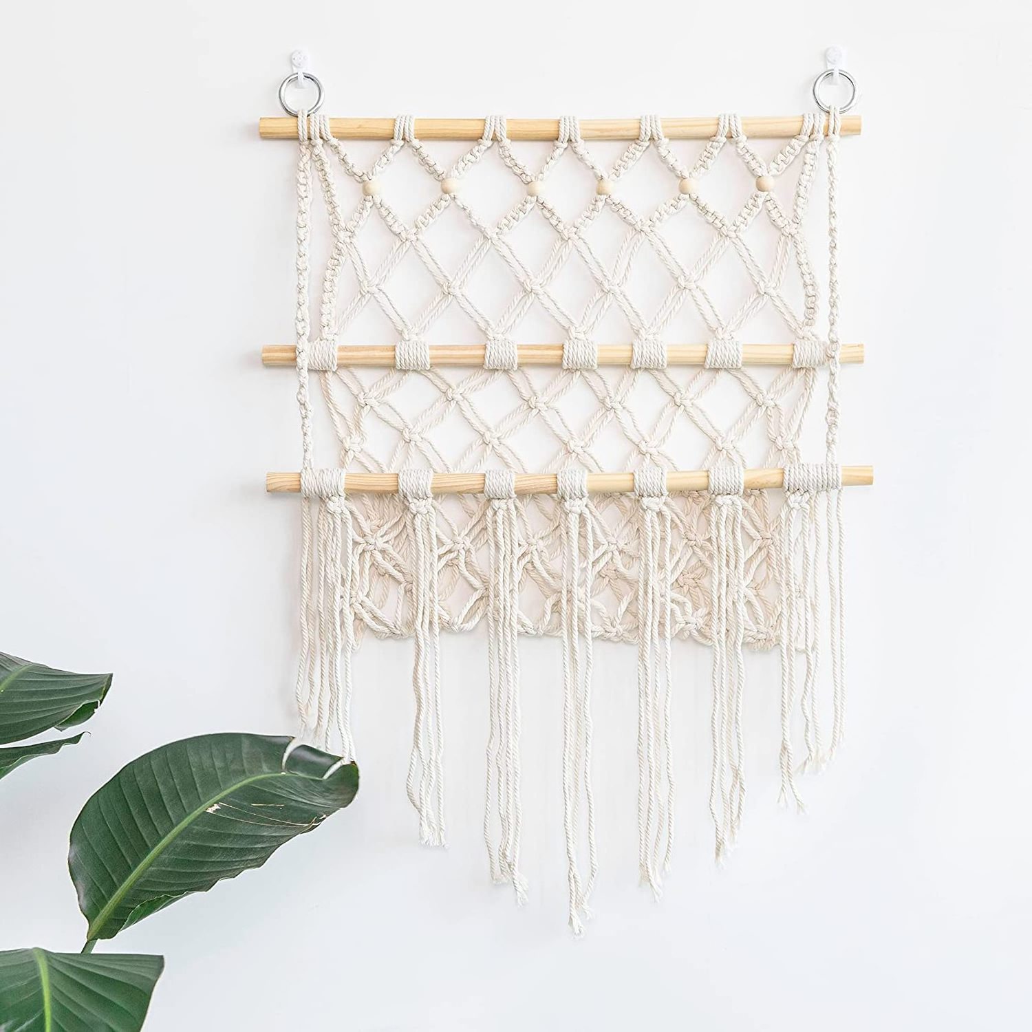 Macrame Toy Hammock, Stuffed Animal Net or Storage, Wall Hanging, Nursery Decor for Boys and Girls