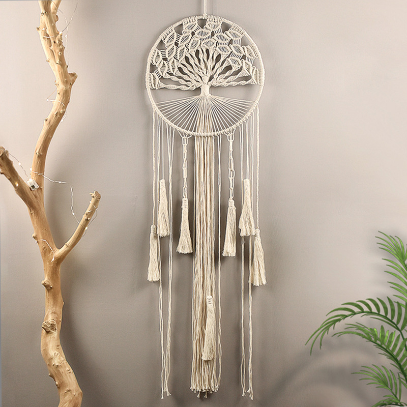 DR-NY Dream Catcher Boho Tree of Life Large Handmade Macrame Wall Hanging Wedding Nursery Cafe Home Bedroom Bohemian for Girls