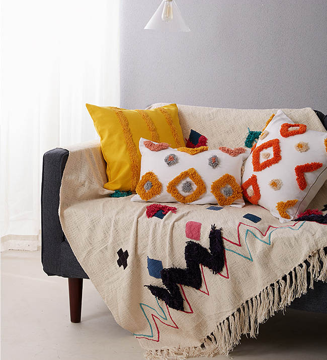 Moroccan style three-dimensional sofa pillow cover