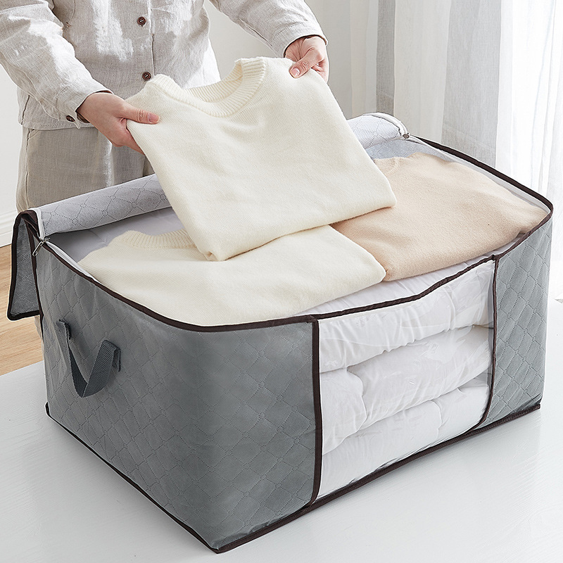 Big Capacity Storage Bag Quilt Clothes Duvet Blanket Sorting Bags Foldable  Storage Containers For Organizing Bedroom