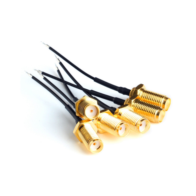 RF1.13 IPEX to SMA rf cable assembly sma to ipex RF pigtail cable SMA Female Nut Bulkhead to U.FL IPEX RF Coaxial cable assembly