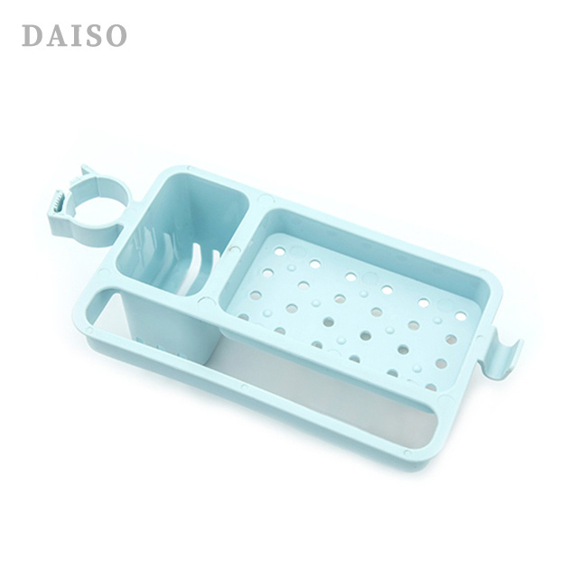 Faucet Storage Rack Hanging Basket Sink Shelf Soap Sponge Drain Rack Plastic Soap Dish Holder