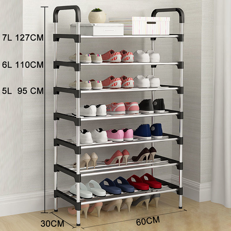 Modern Home Furniture Portable 3/4/5/6/7/8 Tier Plastic Shoe Cabinet Rack with Handles for Living Room Storage