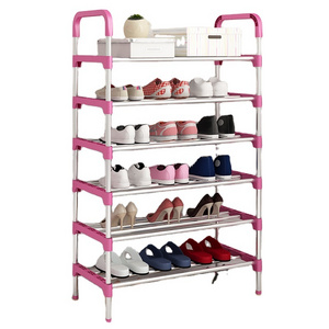 Modern Home Furniture Portable 3/4/5/6/7/8 Tier Plastic Shoe Cabinet Rack with Handles for Living Room Storage