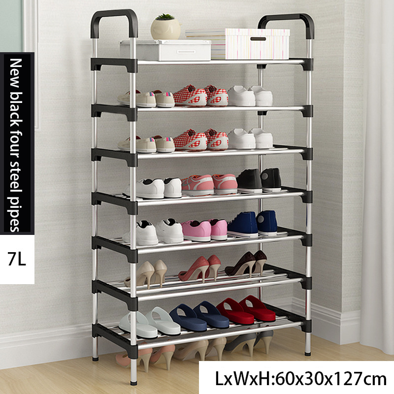 Modern Home Furniture Portable 3/4/5/6/7/8 Tier Plastic Shoe Cabinet Rack with Handles for Living Room Storage