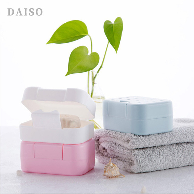 Creative Travel Seal Soap Rack Portable Round Handmade Soap Dish Double Plastic Soap Box