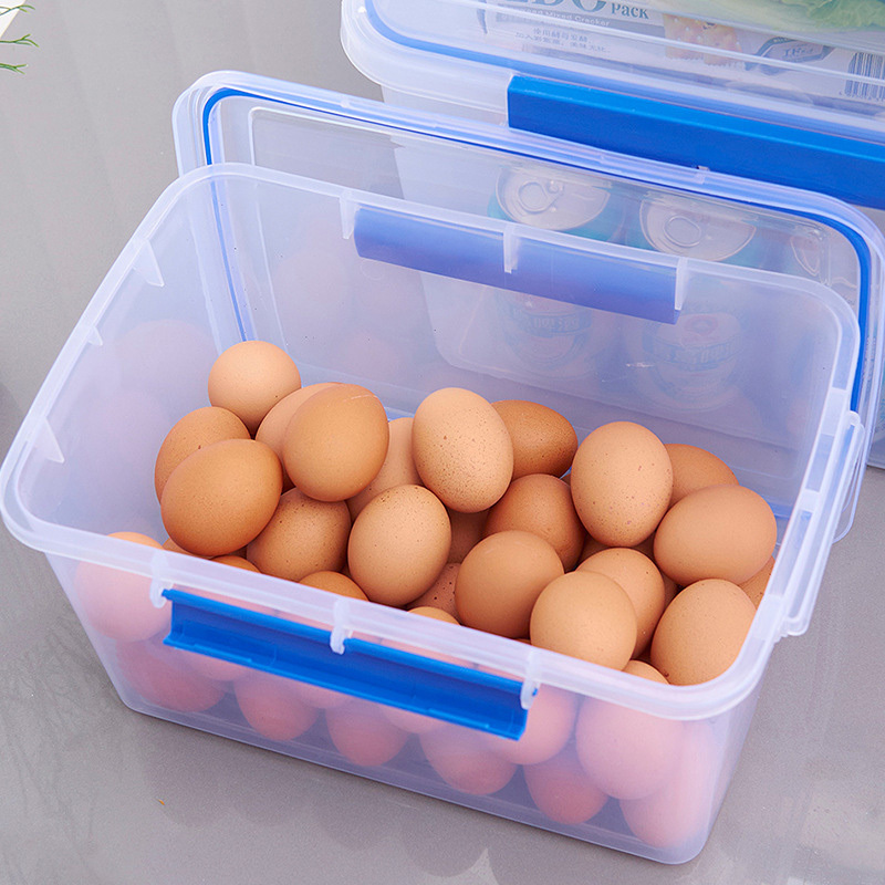 Plastic Storage Box Kitchen Tools Extra Large Capacity Sealed Box Rectangular Large Size Hotel Freezer Refrigerator Storage Box