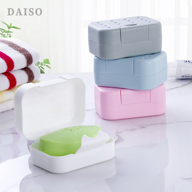 Creative Travel Seal Soap Rack Portable Round Handmade Soap Dish Double Plastic Soap Box