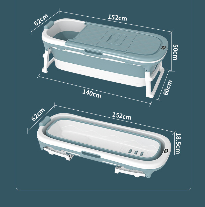 Freestanding Folding Home Baby Adult Thicken Spa Barrel Massage Tub Soak Sweat Steaming Bucket Portable Plastic Foldable Bathtub