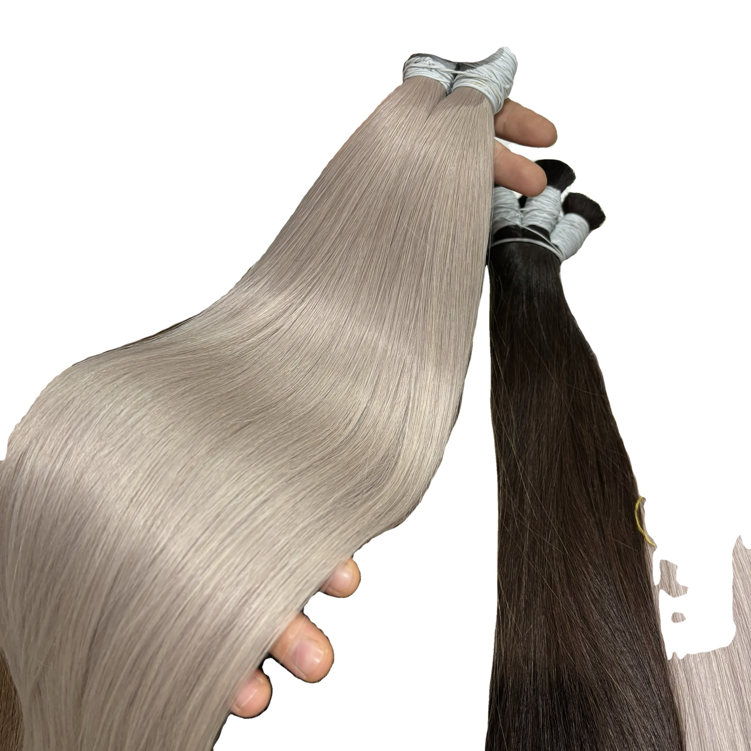 Wholesale Prices Hot Trend 2023  Raw Hair Bulk Hair Light Color Quality Premium  Grade 12A Hair Bundles Single  Donor Human Hai