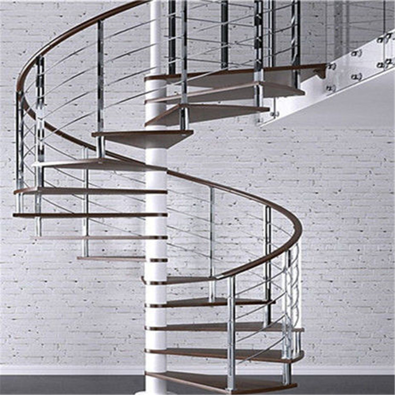 DAIYA compact staircase ladder with spiral staircase kits glass railing spiral staircase