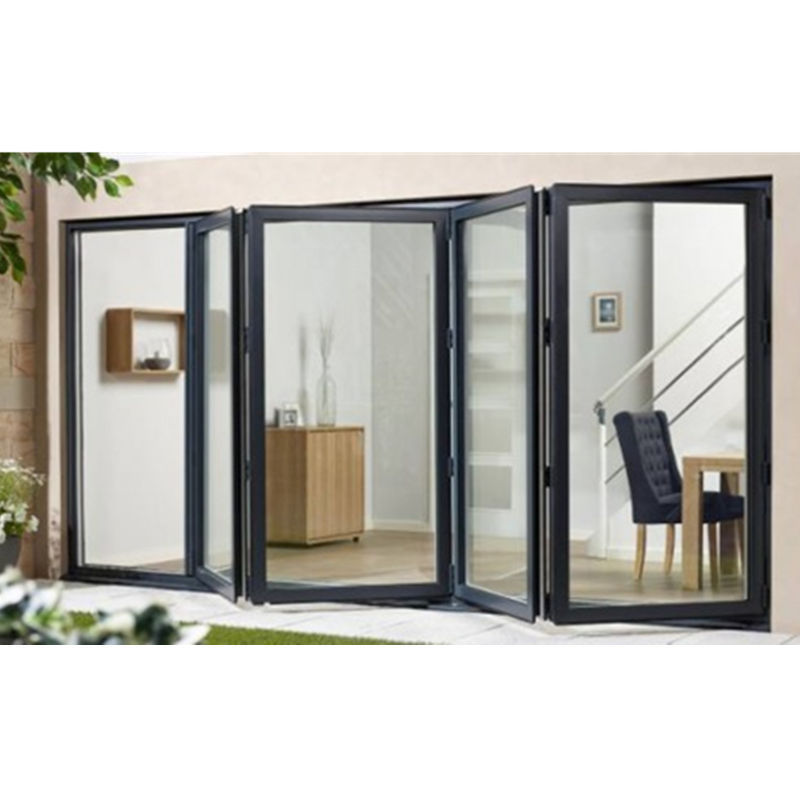 DAIYA pvc bifold door with aluminum insulate glass door