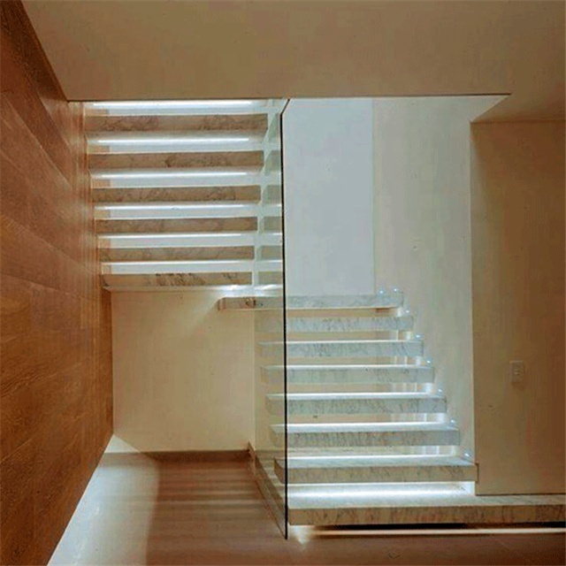 DAIYA 304 s.s Stainless Steel indoor Handrail Balustrade Staircase Glass Stairs diy  floating fire escape stairs