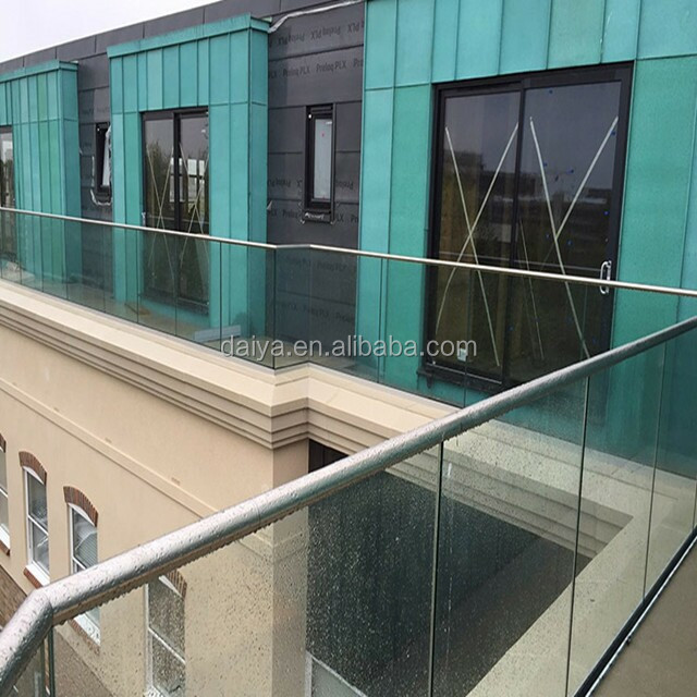 plexiglass railing u channel tempered glass railing