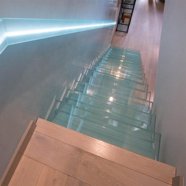 DAIYA glass stair railing kits with tempered glass railing