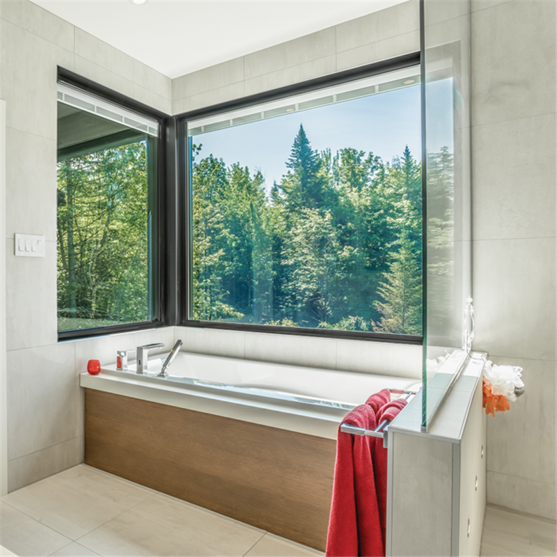 DAIYA bathroom aluminum fixed window with tempered glass