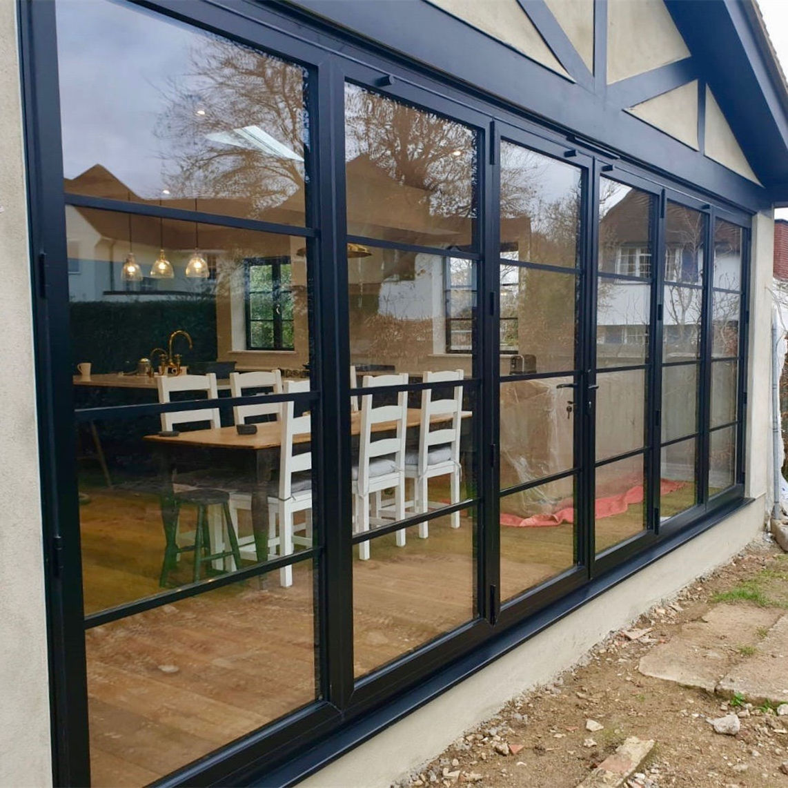 DAIYA pvc bifold door with aluminum insulate glass door