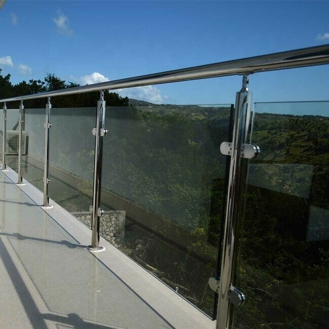 galvanized steel pipe for balcony railing with best price post glass railing