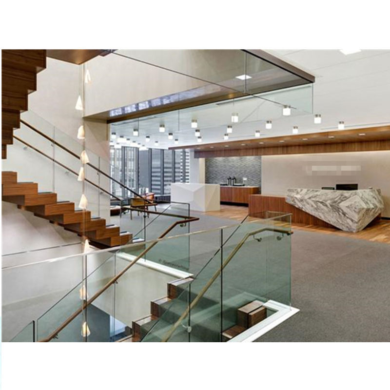 DAIYA stainless steel railings for stairs with floating staircase wooden tread