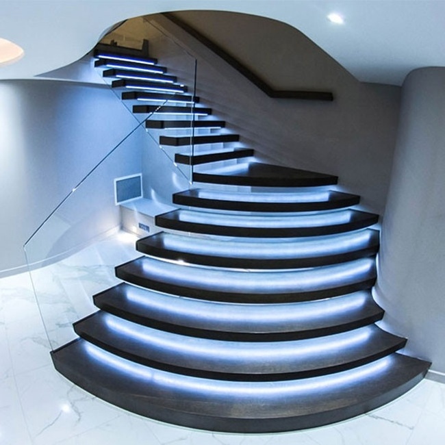 DAIYA 304 s.s Stainless Steel indoor Handrail Balustrade Staircase Glass Stairs diy  floating outdoor stair steps lowes