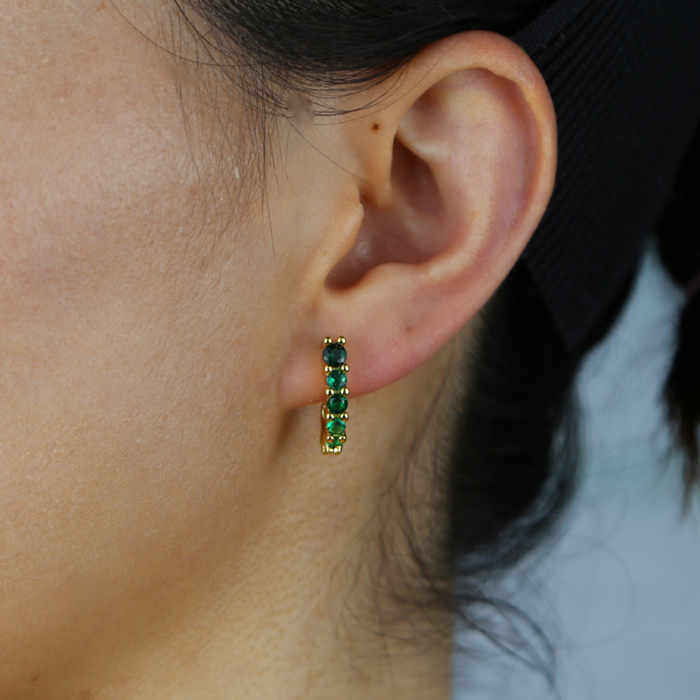 2023 summer new colorful rainbow fashion women girl jewelry mini small red green blue white colorful cz studs earring