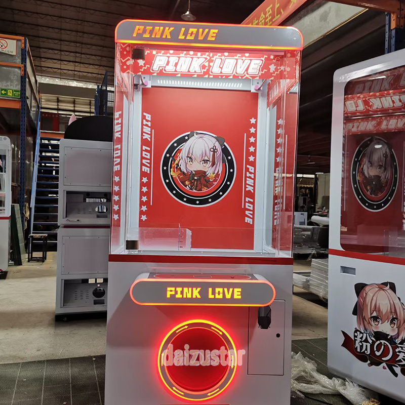 Daizu coin operated vending game gift crane machine claw doll machine minute to win it game