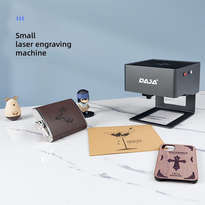 DAJA DJ6 Laser Engraving Machine APP Control 3W Home-Use DIY Laser Engraver Small Portable Mini Logo Mark Printer Wood Cutter