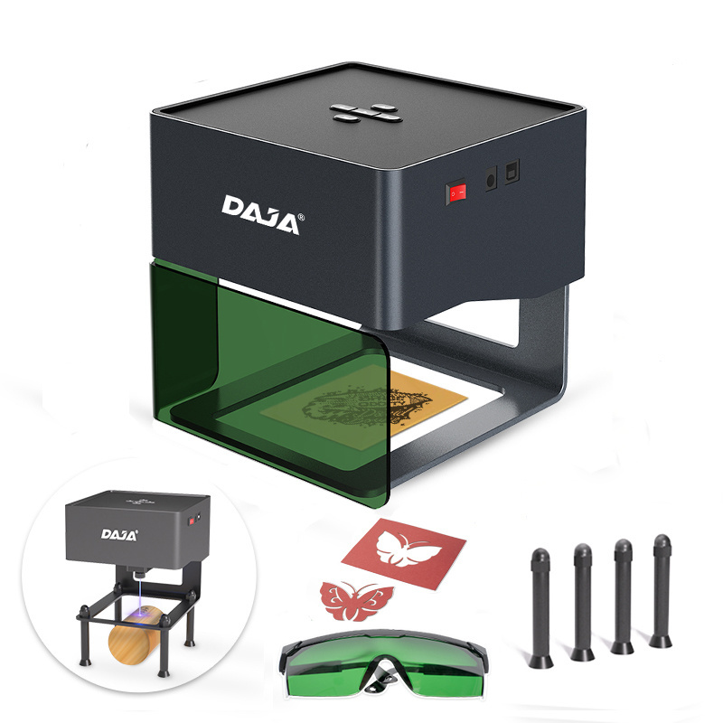 DAJA DJ6 Laser Engraving Machine APP Control 3W Home-Use DIY Laser Engraver Small Portable Mini Logo Mark Printer Wood Cutter