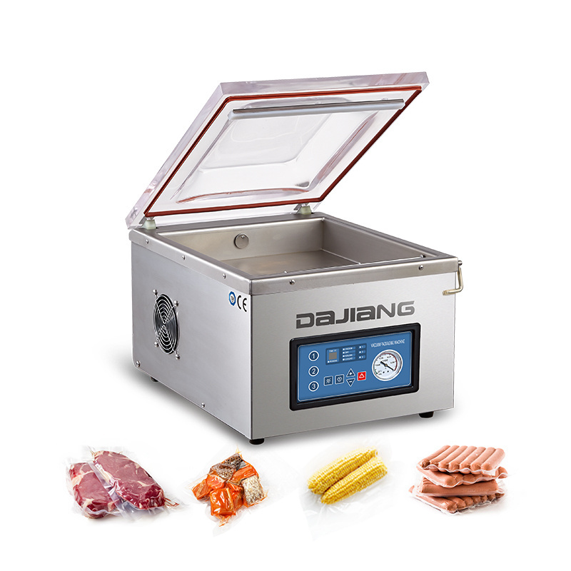 CE Meat Packing Machine Tray Sealer Food Container Sealing Machine Table Top Vacuum Packing Machine