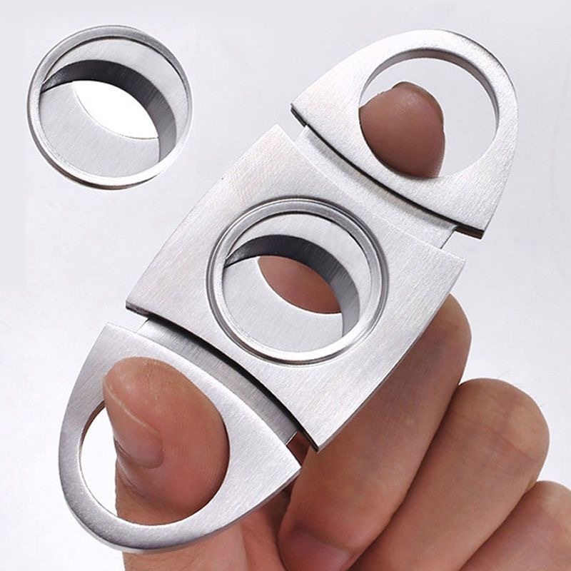 Eco-friendly Custom Logo Cigar Accessories Stainless Steel Metal Cigar Scissors Cutter Cigar knife