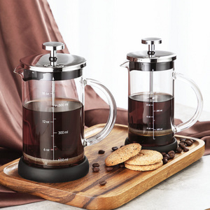 New Product Hot Selling Heat Resistant Borosilicate Glass French Press Coffee, Tea and Espresso Maker