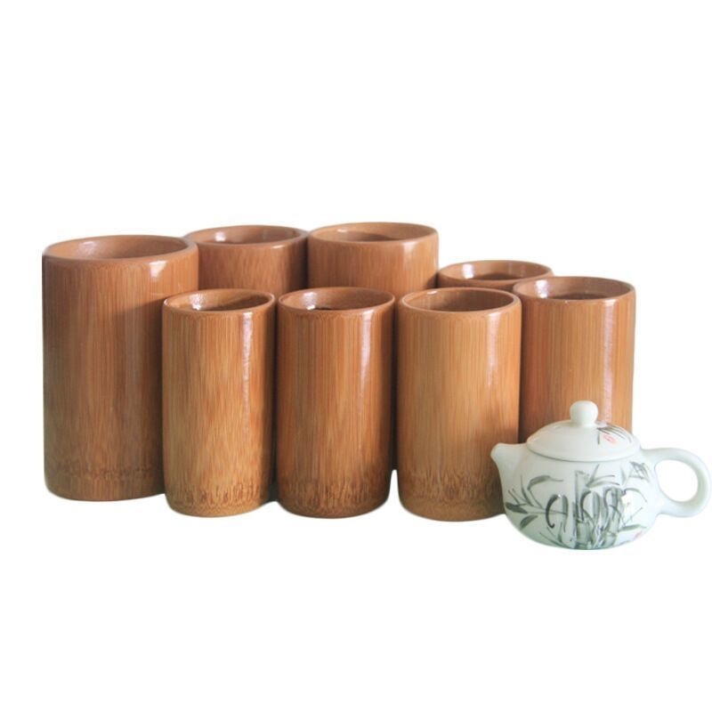 Eco friendly bamboo tea coffee bamboo cup Tumbler Custom Logo Reusable Tableware Bamboo Tea Cup