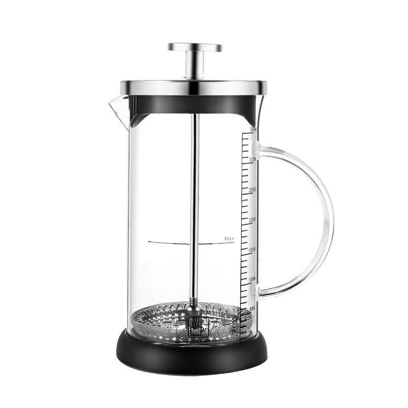 New Product Hot Selling Heat Resistant Borosilicate Glass French Press Coffee, Tea and Espresso Maker