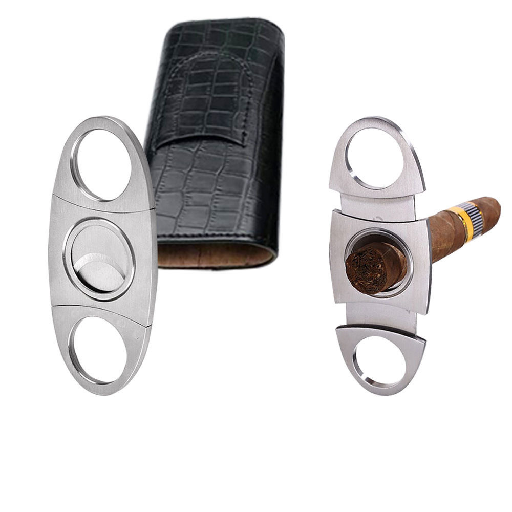 Eco-friendly Custom Logo Cigar Accessories Stainless Steel Metal Cigar Scissors Cutter Cigar knife