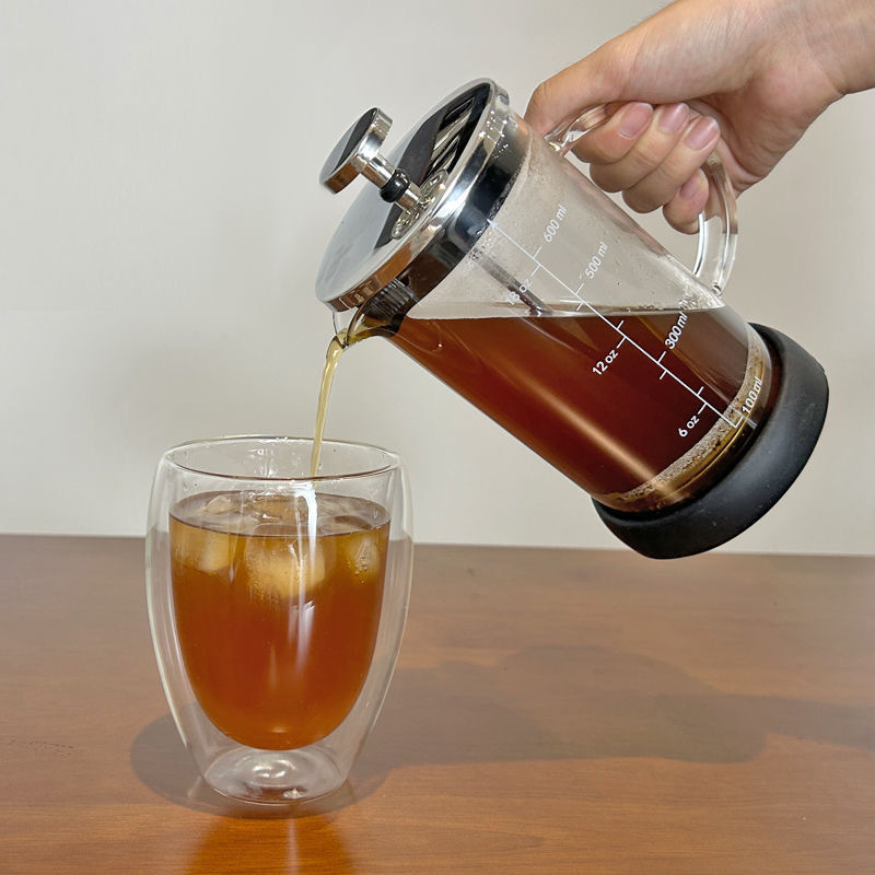 New Product Hot Selling Heat Resistant Borosilicate Glass French Press Coffee, Tea and Espresso Maker