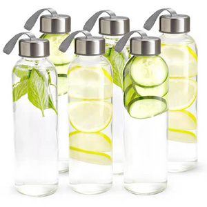 Wholesale Gift Promotional Glass Water Bottle Gallon Water Bottle Gym Drinking Borosilicate Glass Camping CLASSIC Adults TT